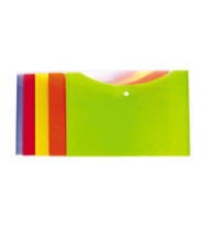 Document wallet b/tone a4 pp w/button cool banana