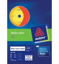 Label avery laser l7676 cd/dvd b&w 50's