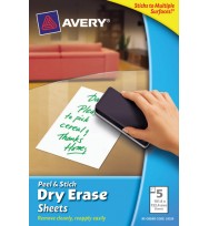 Sheets avery peel and stick white 102x152mm 5 sheets