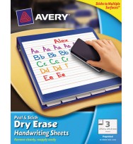 Handwriting sheets avery preprinted 3's rectangle 216x279mm
