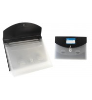 Document wallet bantex 3tier jet black pp eco