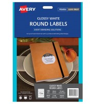 Label avery events & branding l7100 round gloss 12 up 60mm  pk 10