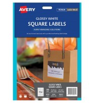 Label AVERY Square Gloss 45x45mm -Pack 10