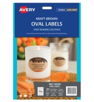 Label avery events & branding l7139 oval kraft 18 up 63.5x42.3mm  pk 10