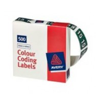 Label avery side tab 25x38mm year code 15 pk500