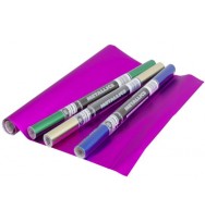 Book covering contact metallics 4 cols 1mx45cm- box of 20