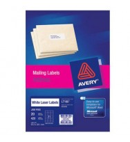 Avery Laser L7160 Address 21up - Box of 100 Sheets