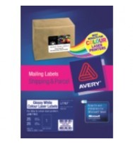 Label avery laser l7767 gloss 1l 199.6x289.1mm 25's