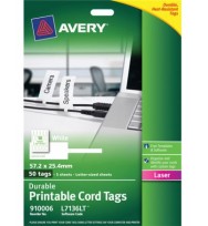 Tags avery white printable cord tags 5 sheets 10 up