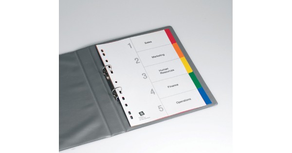 Dividers avery a4 l7411-10m pp plain col 10 tab