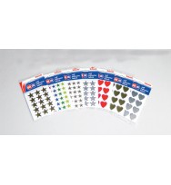 Label quik stik f/p heart silver - pack of 10