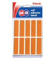 Label quik stik f/p 35x45 fluoro orange - pack of 10