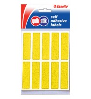Label quik stik f/p 35x45 fluoro yellow - pack of 10