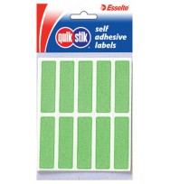 Label quik stik f/p 35x45 fluoro green - pack of 10