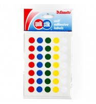 Label quik stik f/p 11mm multi dot - pack of 10