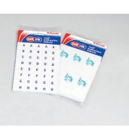 Label quik stik f/p stars silver - pack of 10