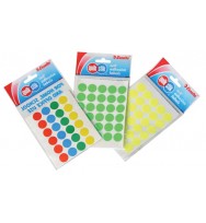 Label quik stik f/p 14mm fluoro red dot - pack of 10