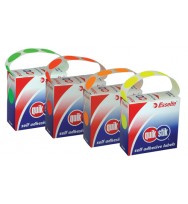 Label quik stik disp 24mm fluoro red dot