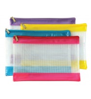 Pencil case sovereign fashion pvc mesh zip 278x200 asst