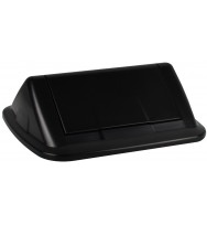 Waste Bin ITALPLAST With Swing Lid -Black