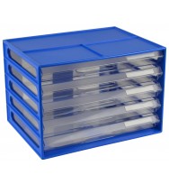 Document Cabinet ITALPLAST A4 5 Drawer -Blueberry