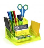 Desk Organiser ITALPLAST -Neon Yellow