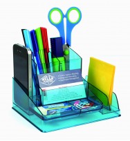 Desk Organiser ITALPLAST -Translucent Blue