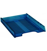 Document Tray ITALPLAST A4 Slim Line Multi Fit -Tinted Blue