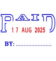 Stamp deskmate self inking paid/date black