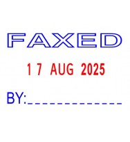 Stamp deskmate self inking faxed/date black