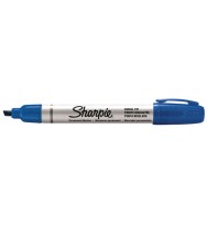 Marker sharpie aluminium barrel chisel blue bx 12