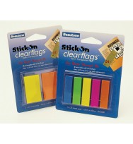 Stick on flags b/tone 25x45 clear 2 cols