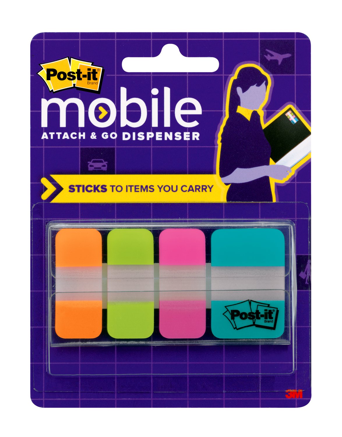 Post it tabs dispenser mobile pmtabs assorted tabs