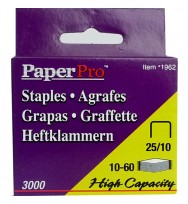 Staples paperpro 25/10 10-65sht bx3000 (for hi capacity )