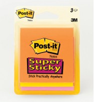 Post- it notes super sticky 3321-ssan 73x73 asst neon h/sell