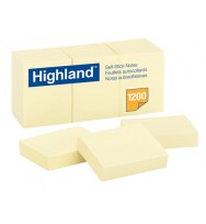 Stick on notes highland 6539 38x50 yellow pk12