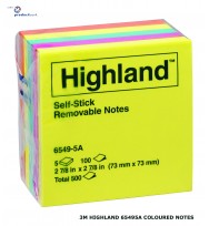 Highland note pads #6549-5a (73x73) asst