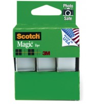 Tape magic scotch 3105 19mmx7.6m disp pk3 h/sell