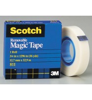 Tape magic scotch 811 12mmx33m remove boxed pk 12