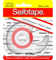 Tape continuous label sello 18mmx25m red/white