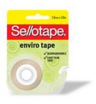Tape transparent sello enviro 12mmx10m on disp