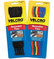 Velcro cable ties reusable black 25mm x 200mm pk5