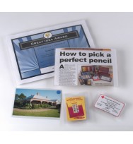 Card holder marbig a5 plastic (no holes) clear pk10