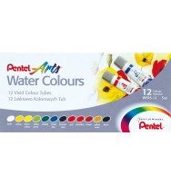Paint pentel water colours tubes pk12