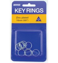 Key rings kevron 16mm zinc plated pk10