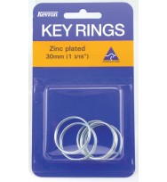 Key rings kevron 30mm zinc plated pk5
