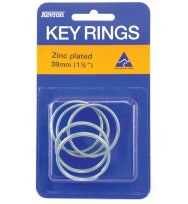Key rings kevron 38mm zinc plated pk5
