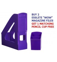 Magazine file esselte wow purple bonus buy 2 get free matching pencil cup