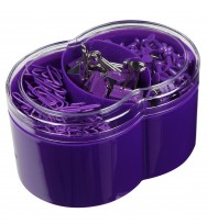 Pins & clip set esselte wow purple
