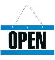 Quartet open/close sign with chain 75x150mm